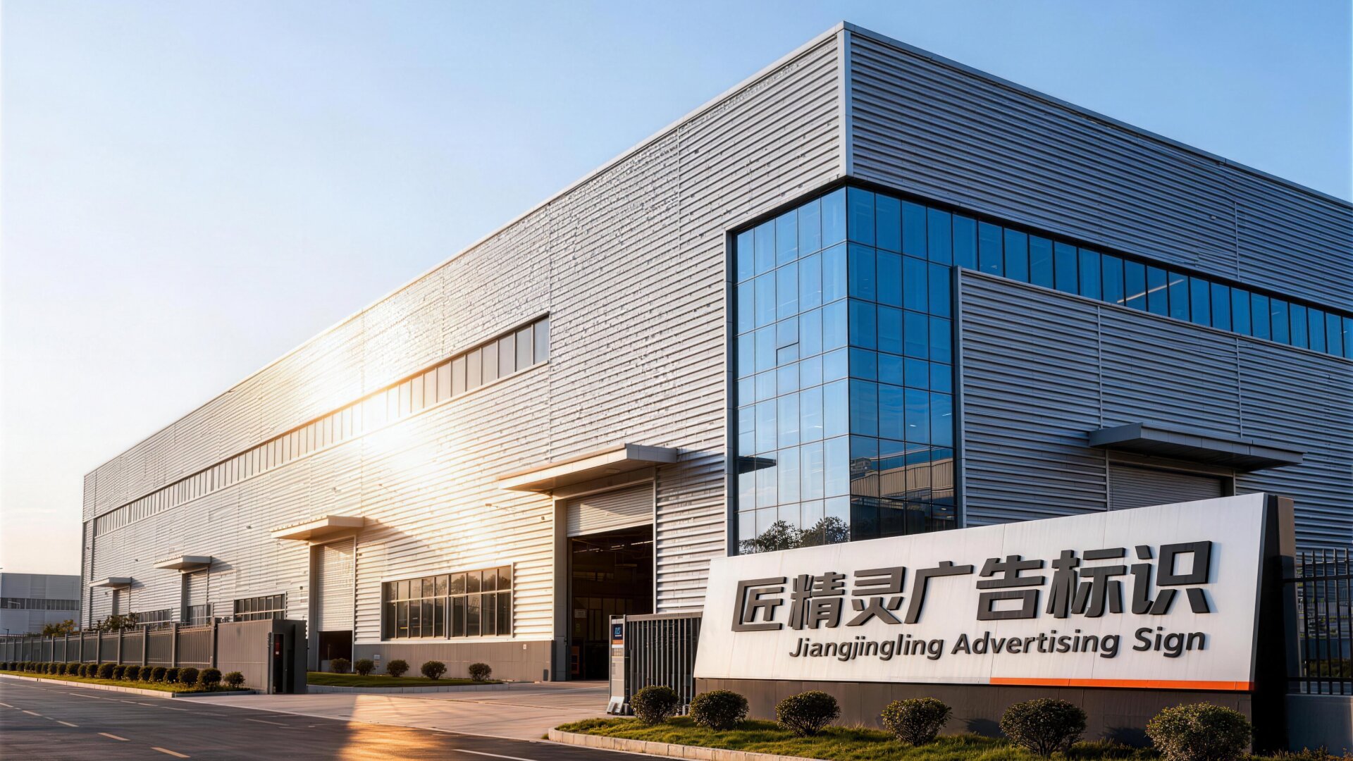 匠精灵广告标识工厂生产场景